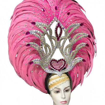 Feather headdress samba costume carnival halloween party bar performance hat makeup dance wings parade