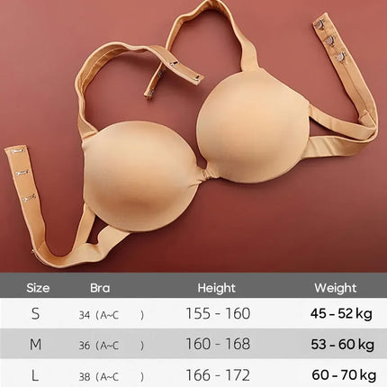 Handmade Steel Ring Gathered Nude Performance Bra Cup