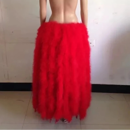 Long Feather Bustle Skirt Costume Accessory