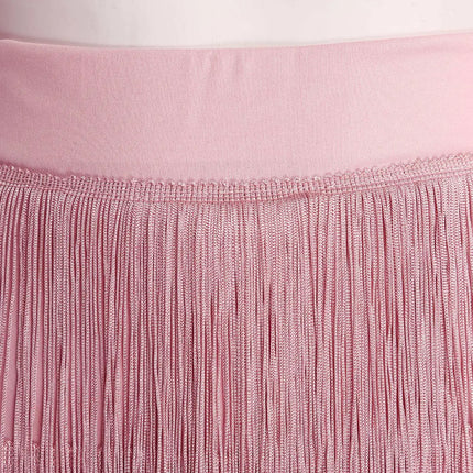 The Stardust Havana Fringe Skirt – High-Waist Tiered Tassel Performance Skirt