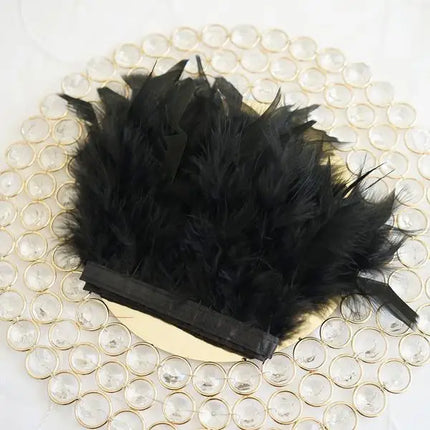 Multicolor Turkey Feather Trim Fringe Fluffy Ribbon