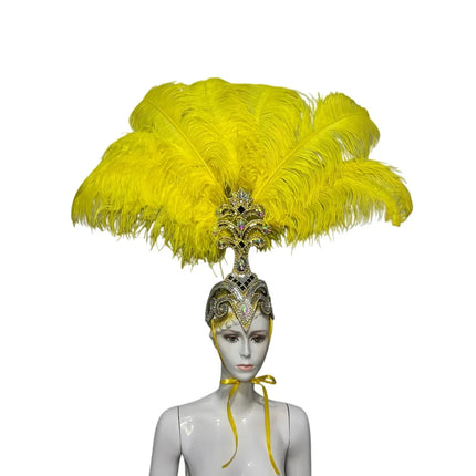 The Stardust Samba Queen – Premium Feathers & Rhinestones Carnival Headdress