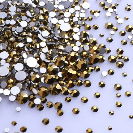 1440PCS SS3-SS20 Mix Size Non-Hotfix Glass FlatBack Rhinestones