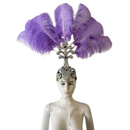 The Stardust Samba Queen – Premium Feathers & Rhinestones Carnival Headdress