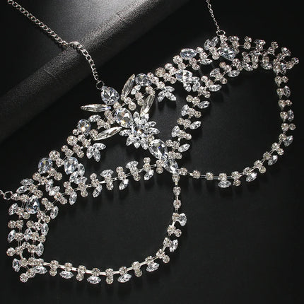 Exaggerated Rhinestone Masquerade Jewelry Face Mask