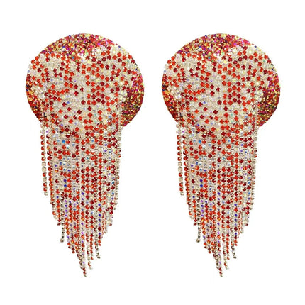 The Stardust Luminary – Deluxe Floral Chain & Tassel Reusable Nipple Covers (2 Pairs)