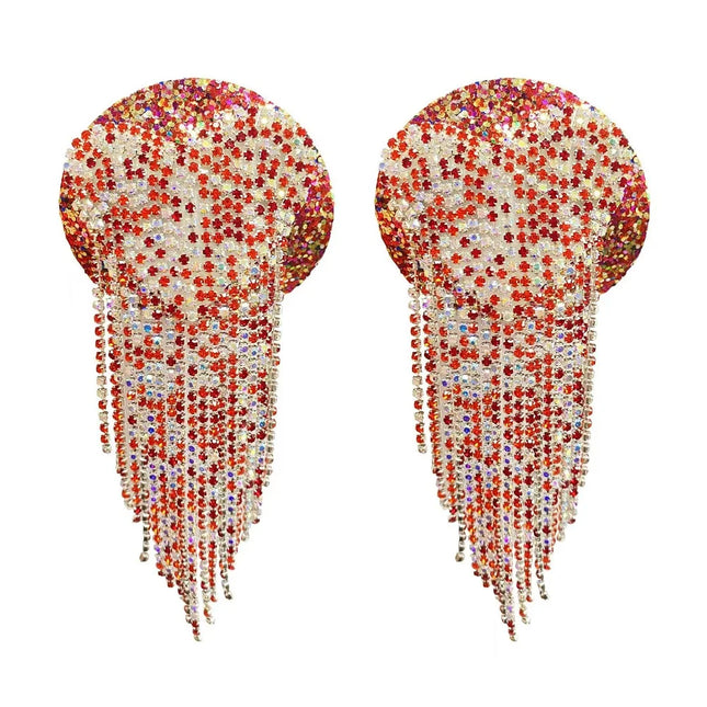 The Stardust Luminary – Deluxe Floral Chain & Tassel Reusable Nipple Covers (2 Pairs)