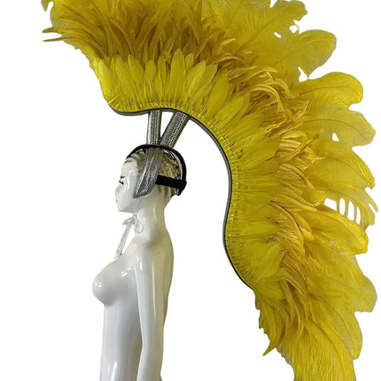 The Stardust Luminary – Premium Feathered Carnival & Samba Halo Headdress