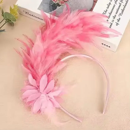 Ostrich Feather Fascinator Headband