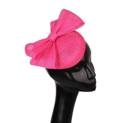 Elegant Sculpted Sinamay Bow Fascinator Headband Kentucky Derby Cocktail Hat