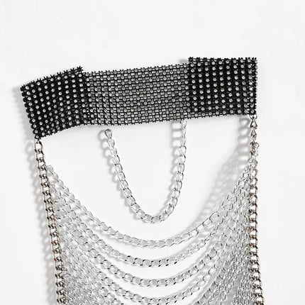Crystal Chest Chain Body Harness Crop Top & Festival Party Jewelry