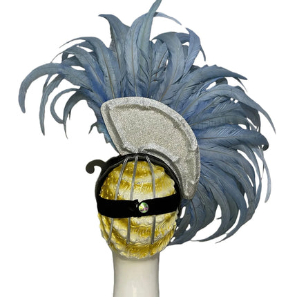 The Stardust Mirage – Exquisite Blue Feathered Samba Carnival Headdress
