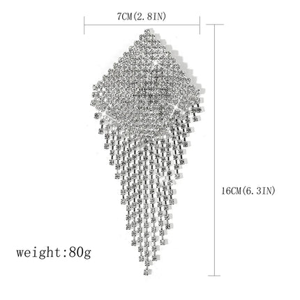 Sparkly Rhinestone Tassel Reusable Nipple Pasties Self-Adhesive Breast Covers