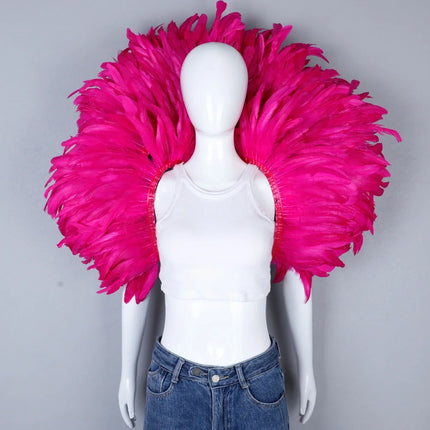 Festival Carnival Feather Shoulder Shawl