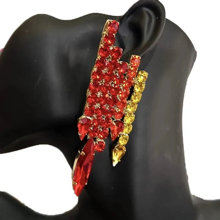 Rhinestone V-Neck Chain Necklace