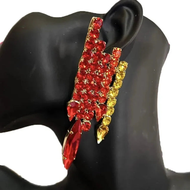 Rhinestone V-Neck Chain Necklace