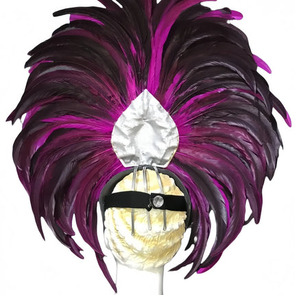 Feather headdress samba costume carnival halloween party bar performance hat makeup dance wings parade