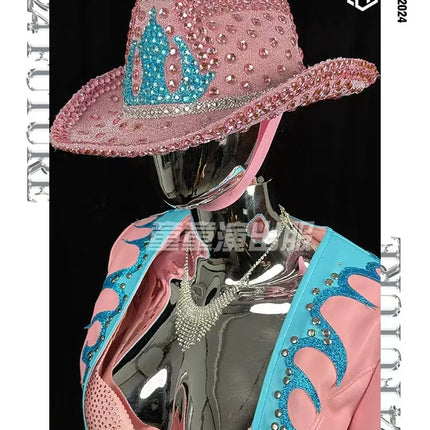 The Stardust Rhinestone Rodeo – Pink Western Performance Suit