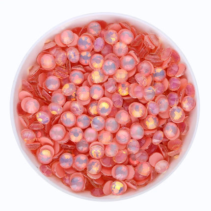 SS6-SS30 Mocha Opal Coral Reef Flatback Glass Non-Hotfix Rhinestones