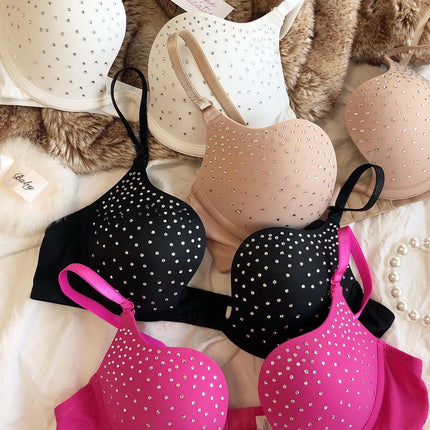 The Stardust Spotlight Plunge Bra – Luxe Rhinestone Showgirl Push-Up