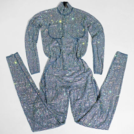 Sparkly Rhinestone Luxury Jumpsuit & Stage Performance Costume