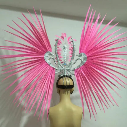 The Stardust Tropicana Samba Crown – Feather & Rhinestone Stage Headdress