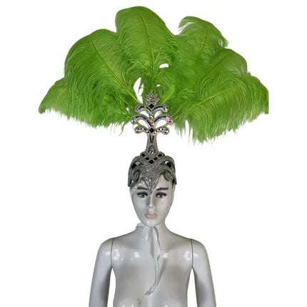 The Stardust Samba Queen – Premium Feathers & Rhinestones Carnival Headdress