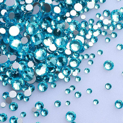 1440PCS SS3-SS20 Mix Size Non-Hotfix Glass FlatBack Rhinestones