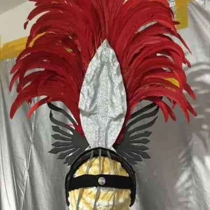 FASHIONABLE AND EXQUISITE HEADDRESS FEATHERS SAMBA DANCE CARNIVAL HALLOWEEN PARTY LATIN DANCE BAR PERFORMANCE HAT MASQUERADE