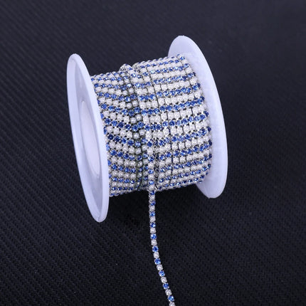 The Stardust Pearl Stream – Premium Silver Base Glass Rhinestone & ABS Pearl Cup Chain Trim