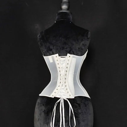Strapless Breathable Mesh Corset Bustier Built-In Bra Boned Waist Cincher Top