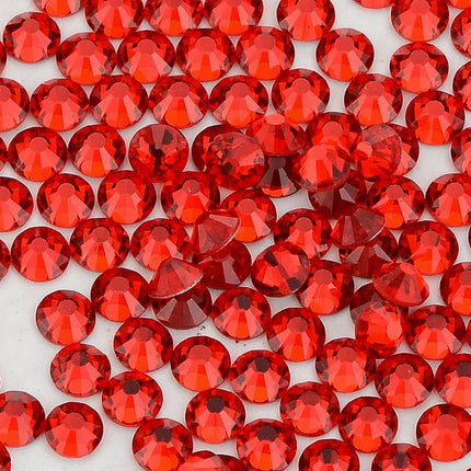 SS3-SS30 Red Series Hotfix Glass Flat-Back Rhinestones