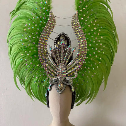 The Stardust Aurora Feather Headdress – Light Purple Cabaret & Carnival Crown