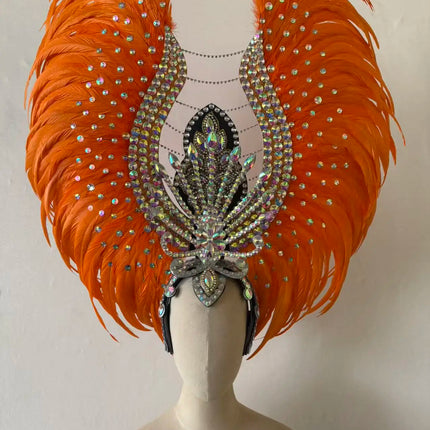 The Stardust Aurora Feather Headdress – Light Purple Cabaret & Carnival Crown