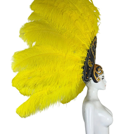 The Stardust Zenith – Premium Feathered Carnival & Samba Crown Headdress