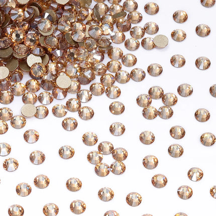 SS3-SS30 Gold Bottom Flat Back Glass High Quality Crystal Rhinestones