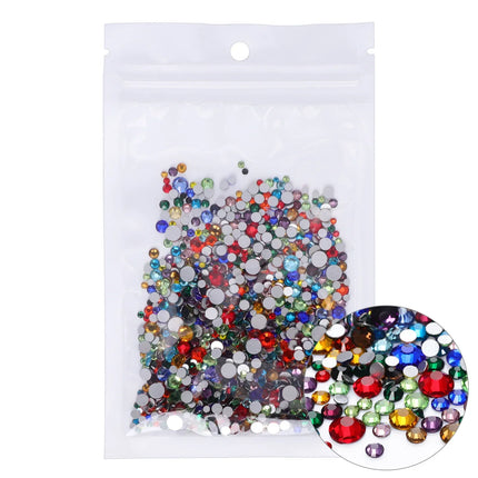 1440PCS SS3-SS20 Mix Size Non-Hotfix Glass FlatBack Rhinestones