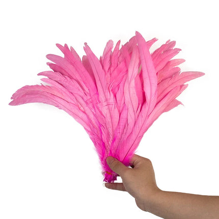 100PCS Natural Rooster Tail Feathers (25-40CM)