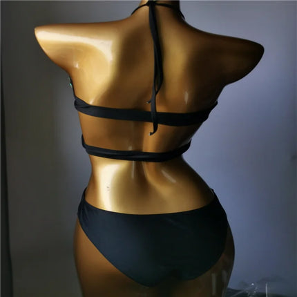 The Venus Vacation Cutout Monokini – Halter High-Waist Rhinestone Showgirl Costume