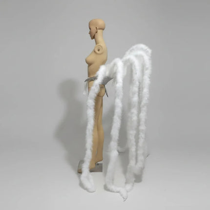 Long Feather Waterfall Backpiece Costume Accessory