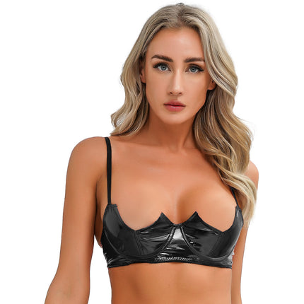 V-Notch Underwired Open Chest Bra Top