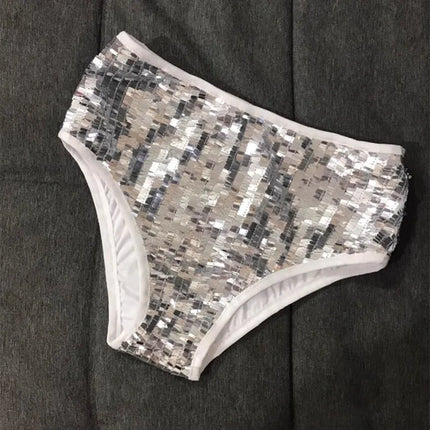 High-Waist Sequin Sparkle Dance Shorts Stage Performance Hot Pants