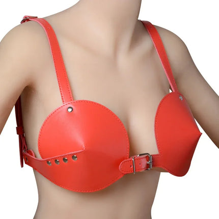 Faux Leather Sculpted Push-Up Bralette Bra Top