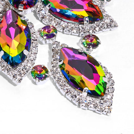 Rhinestone Drop Necklace & Earring Set