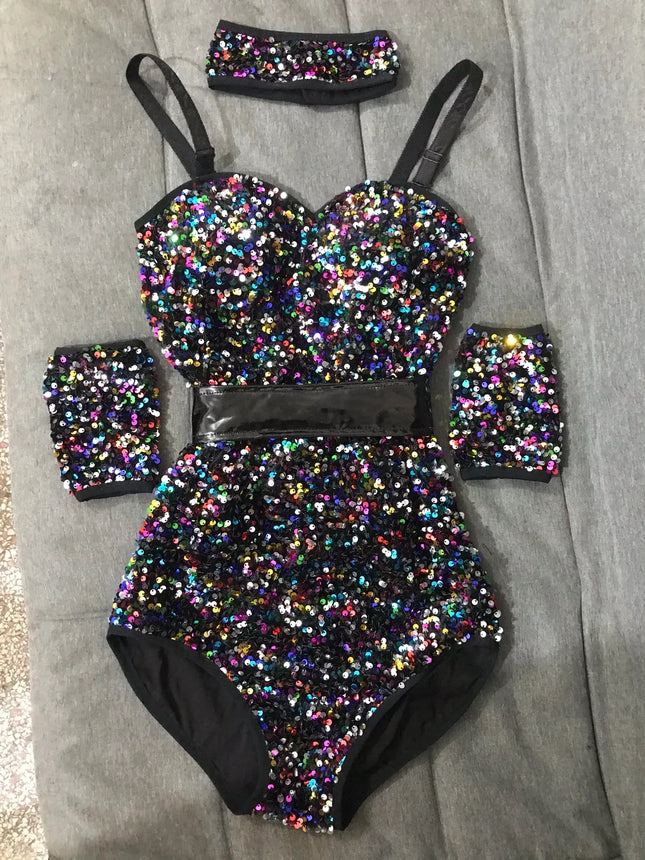 The Stardust Dynasty Sequin Bodysuit – Luxury Structured Stage Leotard