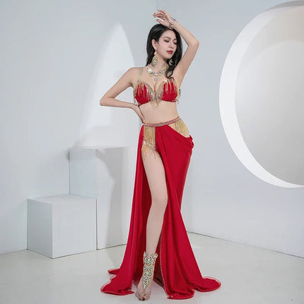 The Stardust Oasis 4-Piece Ensemble – Luxury Belly Dance Performance Suit
