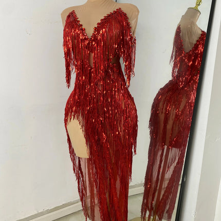 Vintage-Inspired Tassel Long Dress For Women