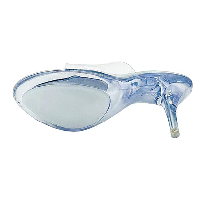 The Stardust Mirage Stiletto Mule – Clear Pointed-Toe Illusion Heel