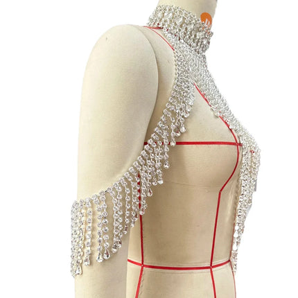 Crystal Necklace Shoulder Tassel Body Jewelry