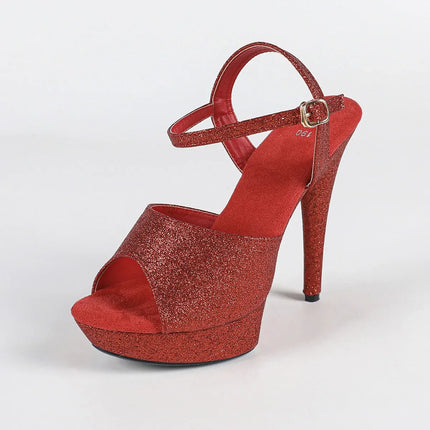 The Stardust Velvet Siren Stiletto – Luxury 13cm Platform Sandal